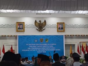 Pelantikan dan Pengambilan Sumpah Pejabat Bupati Barito Utara serta Penyerahan SK Ketua TP PKK Tahun 2025
